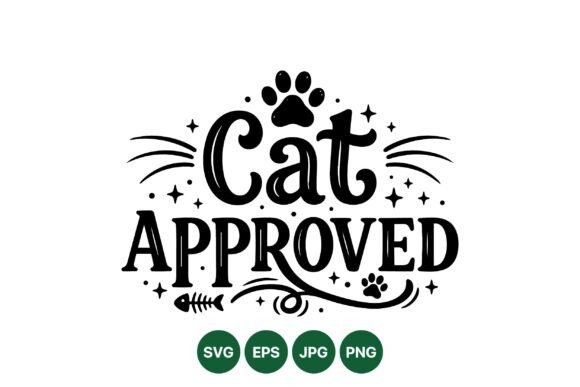 Cat Approved SVG Design Art: Graphics & Illustrations Review
