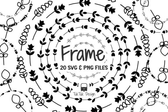 Delicate Hand Drawn Floral Circle Frame Review