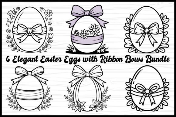 Elegant Easter Eggs Graphics & Illustrations