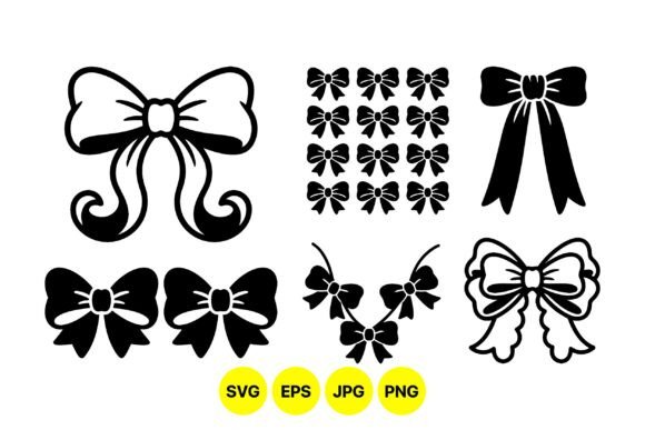 Elegant Ribbon Bow Clipart Pack Graphics