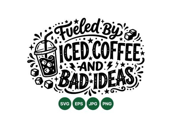 Iced Coffee Funny Quote Design Review
