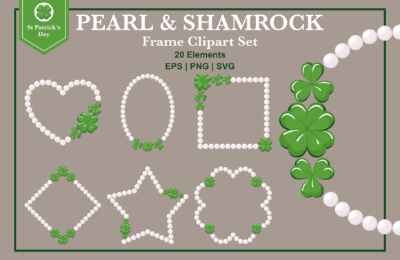 Pearl and Shamrock Graphics & Illustrations