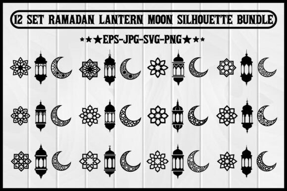 Ramadan Lantern Moon Graphics & Illustrations