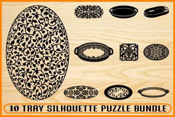 Vintage Serving Tray SVG Bundle: Graphics & Illustrations