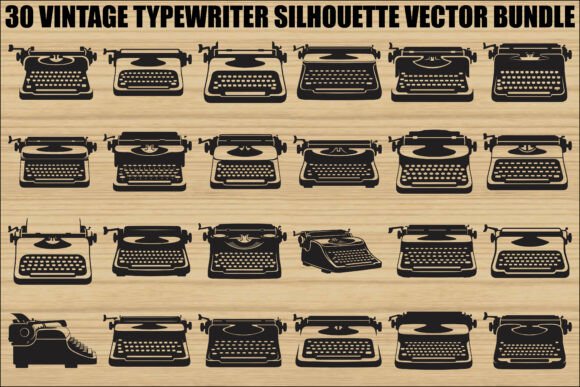 Vintage Typewriter SVG Bundle: Graphics & Illustrations